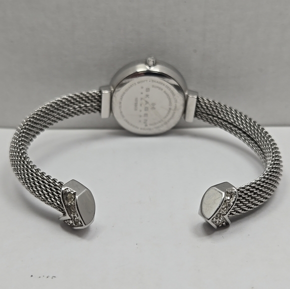 Womens Skagen Denmark Slim MOP Stain1ess Steel Bangle Quartz Watch New Battery - Picture 7 of 10